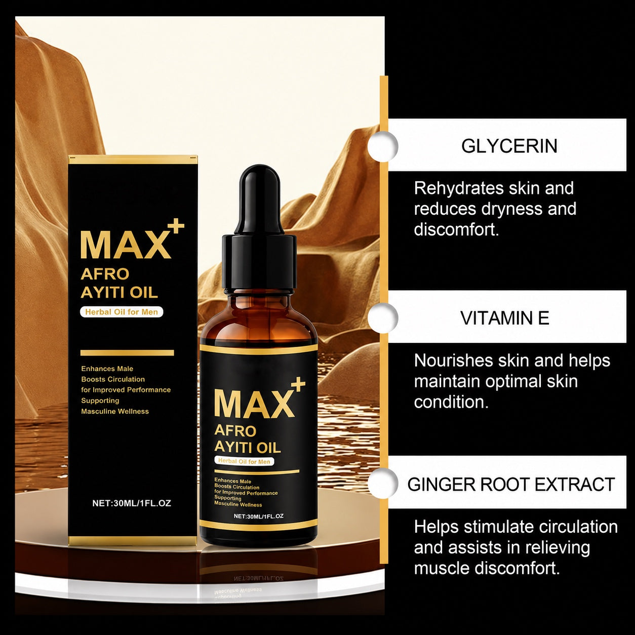 MAX+ Afro Ayiti Oil for Men