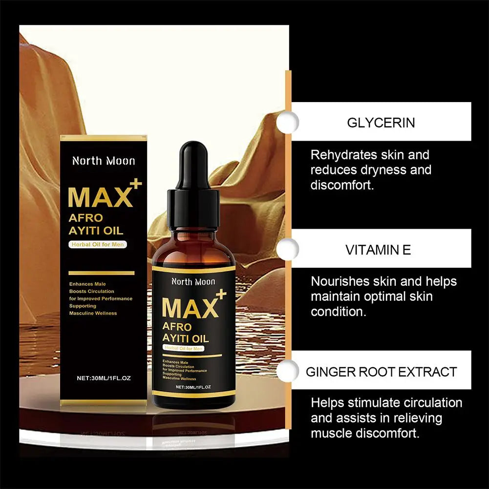 30ml Natural Herbal Men's African Ayi Oil MAX+ AFRO AYITI OIL Male Body Massage Essence Oil